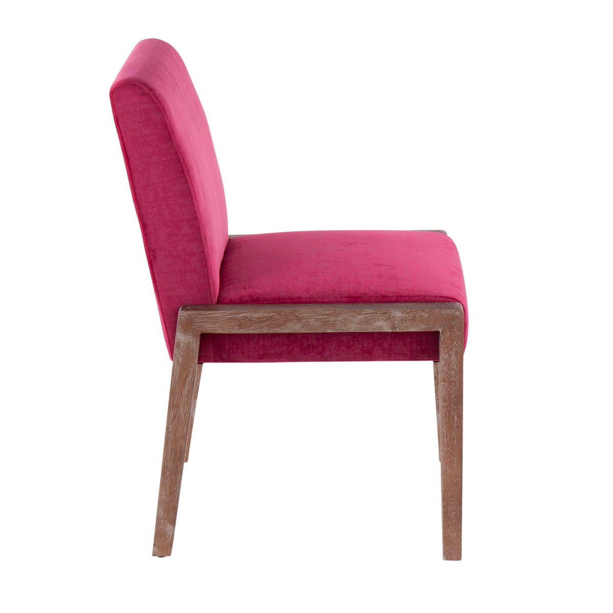 Contemporary kids chair set of 2 in pink foam-padded seats with wood legs by HouseOfZazla on Tampa Home & Garden Store