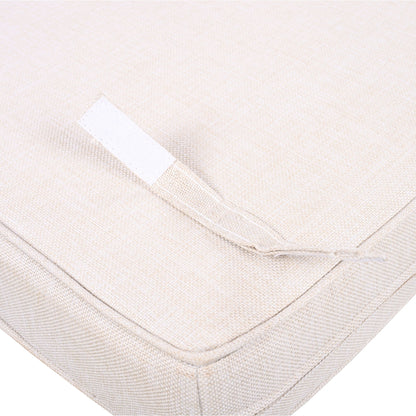 Beige outdoor club chair cushion close-up showing textured fabric and stitching on Tampa Home & Garden Store
