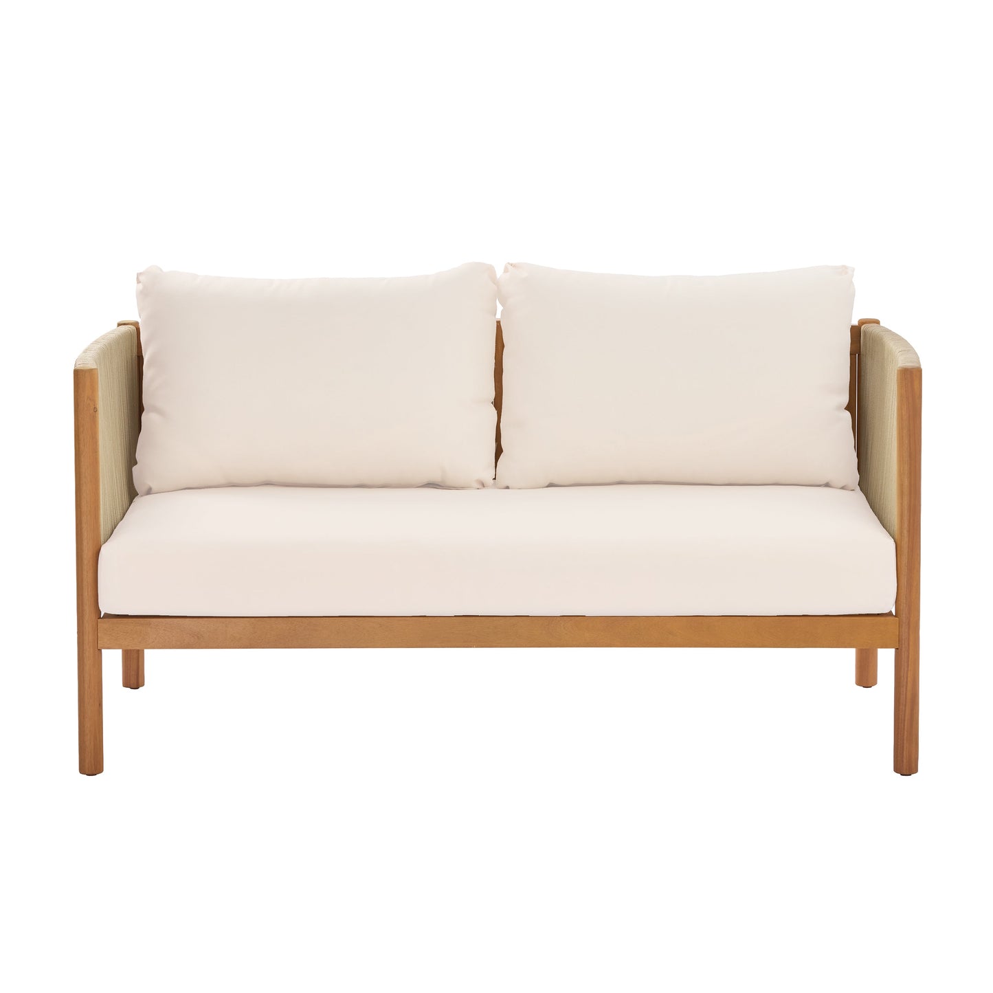 4 Piece Outdoor Sofa Set with Acacia Wood Frame