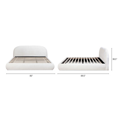 Archie Puffy Upholstered Platform Bed and Frame