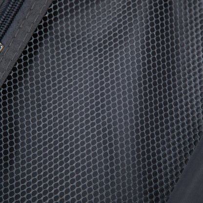 Luggage set fabric close-up in dark gray honeycomb mesh with zipper by HouseOfZazla on Tampa Home & Garden Store