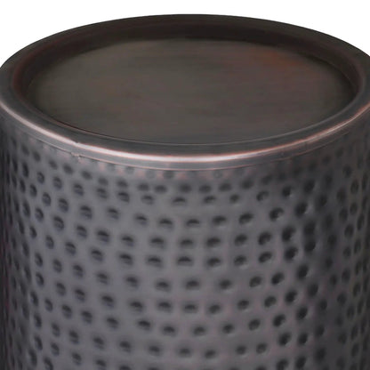 Corbin Hammered Metal Side Table for Living Room