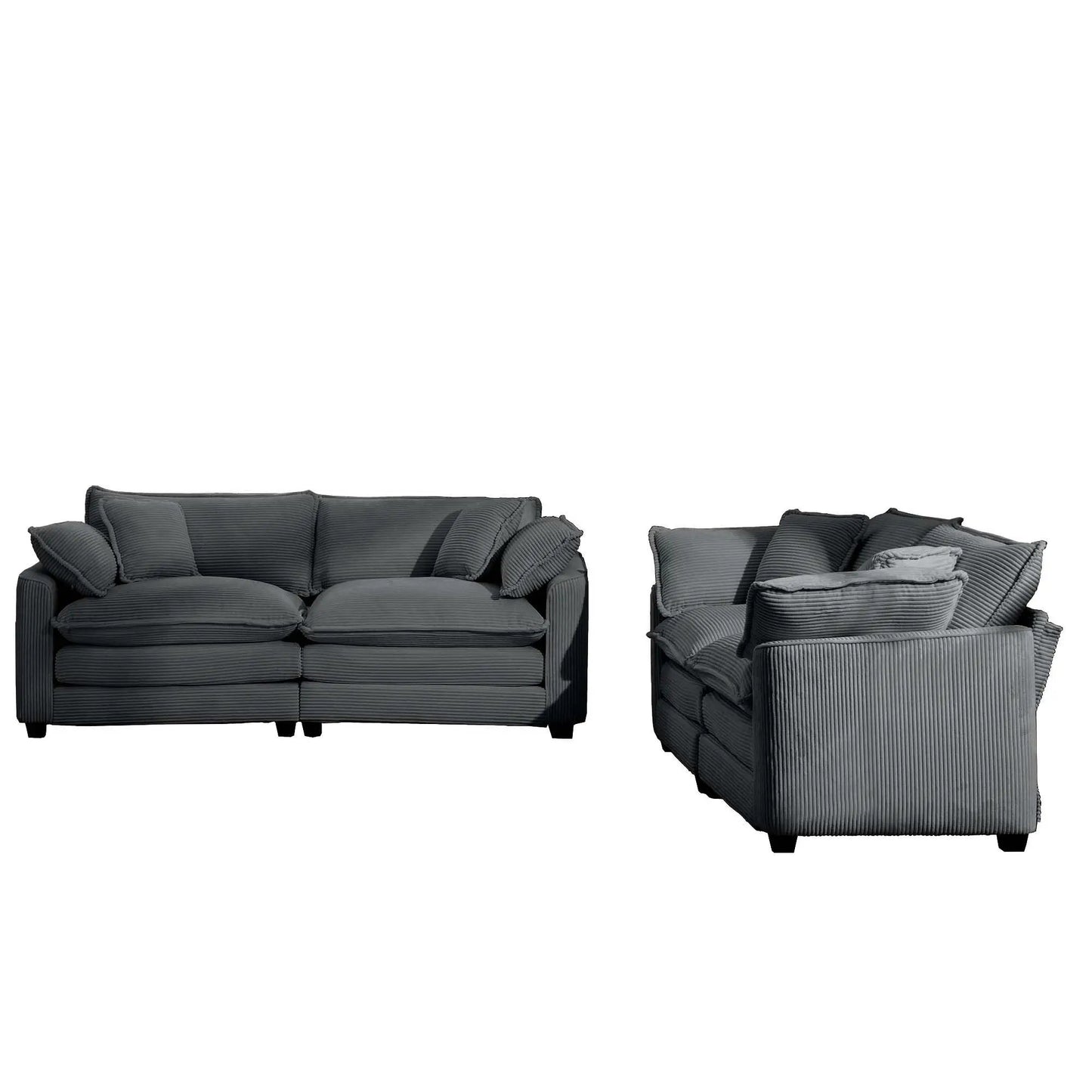 Elegant Sectional Sofa Set with Deep Seats