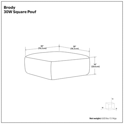 Brody Large Square Coffee Table Pouf, accent pouf by Unique Piece Furniture on Tampa Home & Garden Store