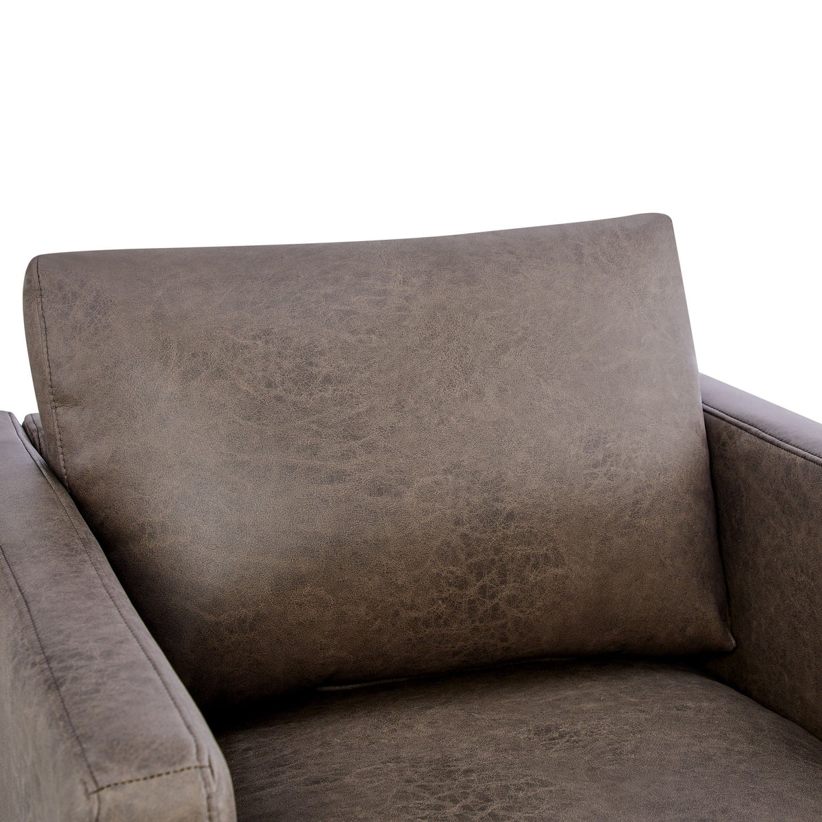 Tulo Arm Chair by HouseOfZazla, dark brown distressed leather with coil spring seating on Tampa Home & Garden Store