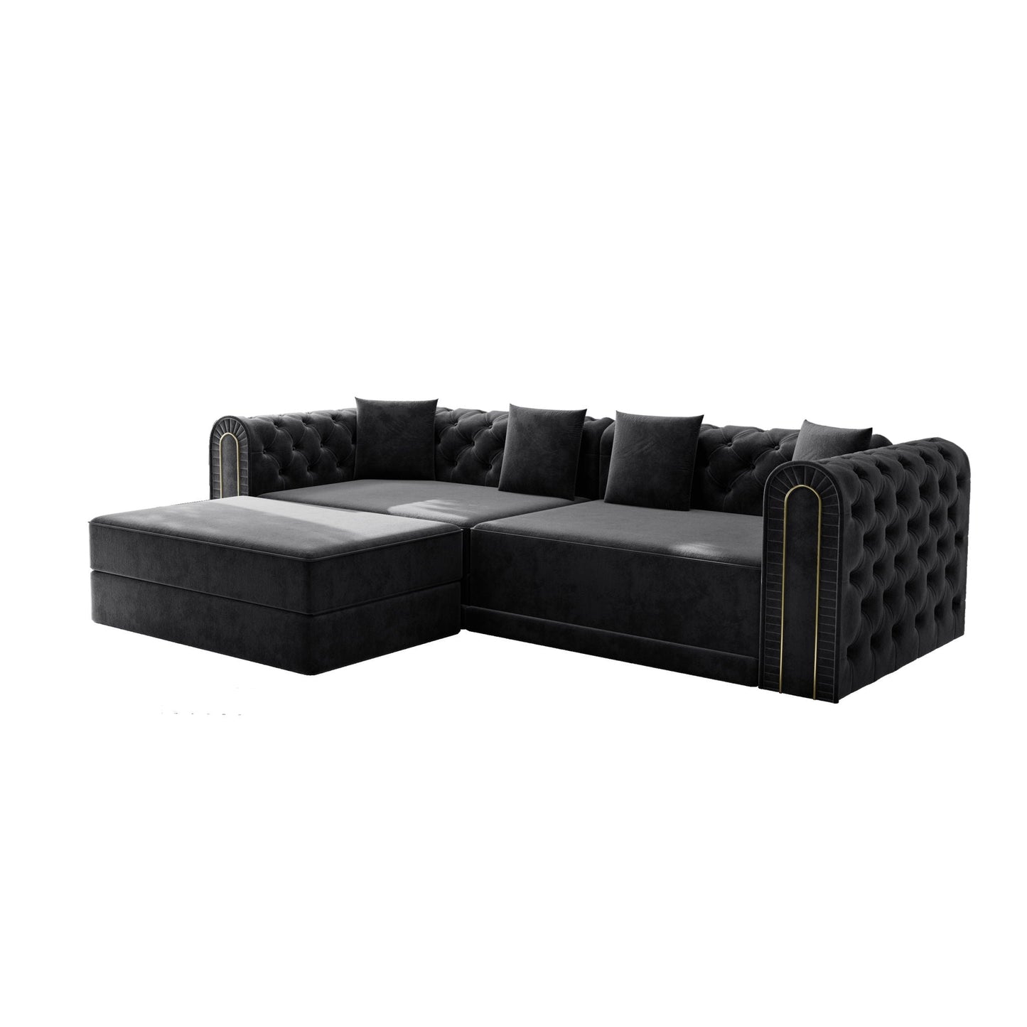 3 In 1 Convertible Sofa and Ottoman Bed