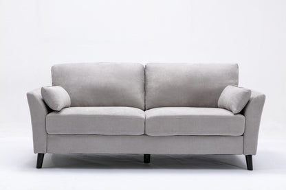 Damian Woven Fabric Sofa And Accent Pillows