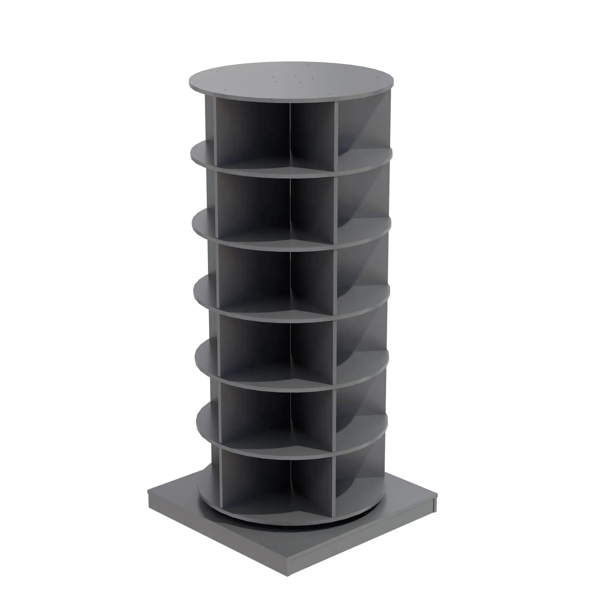 360° rotating shoe cabinet, 6-tier circular shoe rack in gray by Unique Piece Furniture on Tampa Home & Garden Store