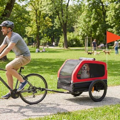 Dog Bike Trailer red for small to medium dogs with universal bicycle coupler by Furr Baby Gifts on Tampa Home & Garden Store