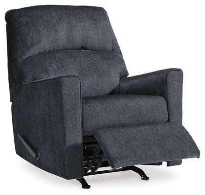 Altari - Rocker Recliner dark gray fabric with extended footrest Unique Piece Furniture on Tampa Home & Garden Store