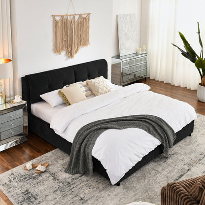 Storage upholstered hydraulic platform bed with integrated headboard, 2-bed setup on Tampa Home & Garden Store