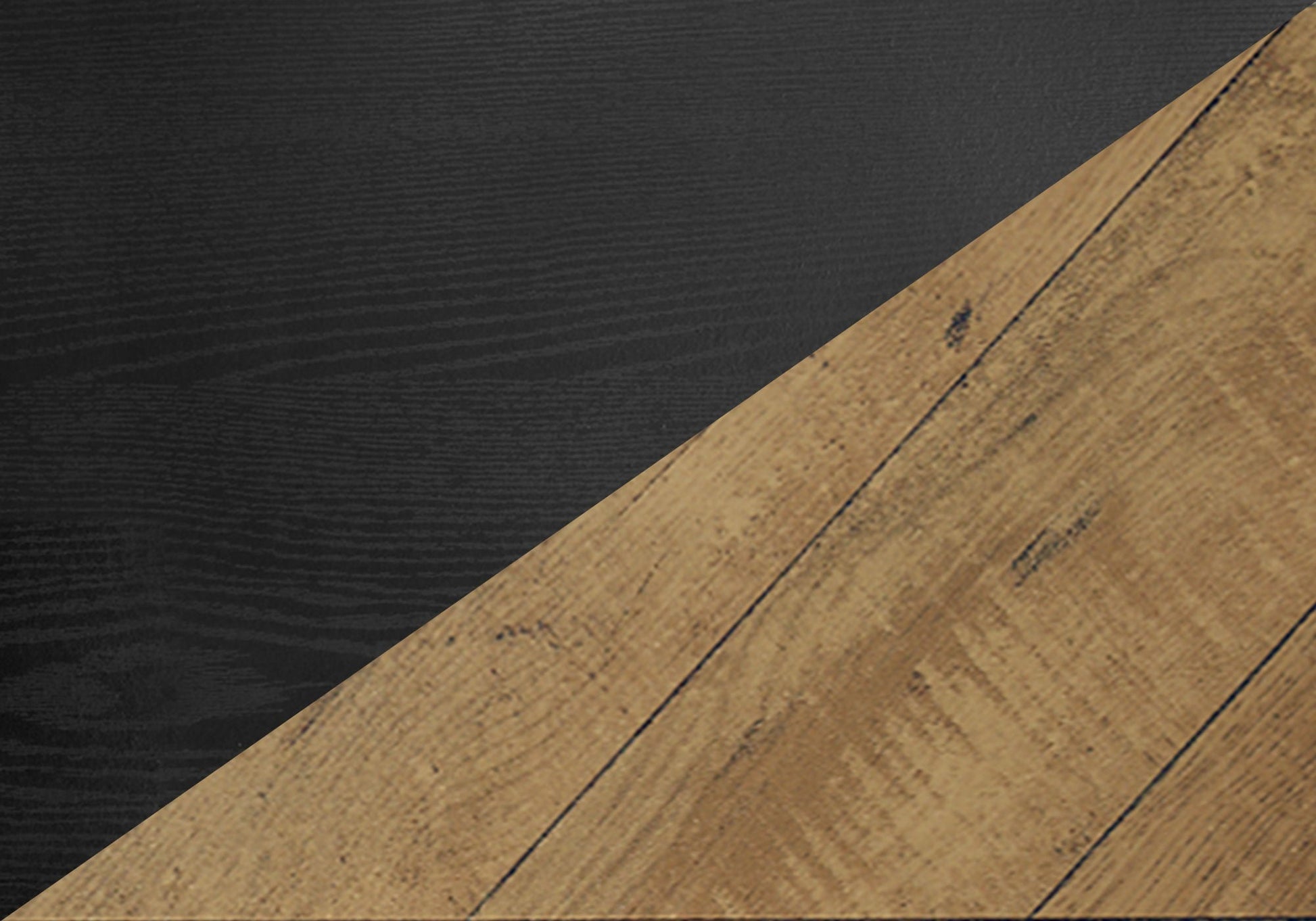 TV Stand HouseOfZazla backdrop: black wood grain left, brown wood right diagonal split on Tampa Home & Garden Store