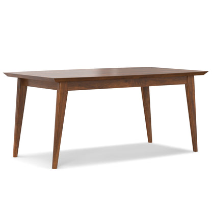 Elegant rubberwood rectangular dining table in dark brown finish by HouseOfZazla on Tampa Home & Garden Store