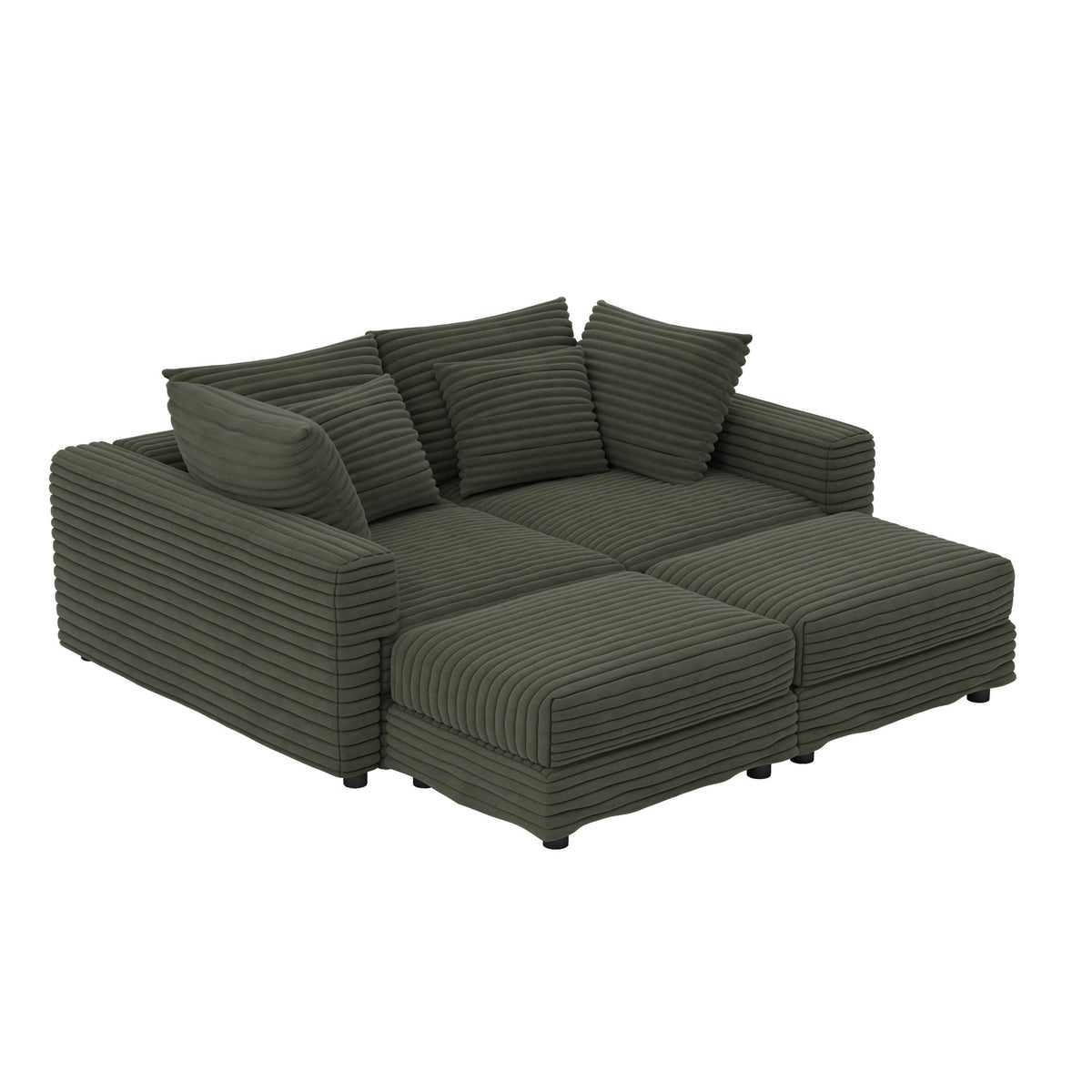 Convertible Sofa With Deep Seat and Pillows