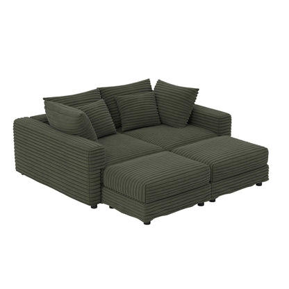 Convertible Sofa With Deep Seat and Pillows