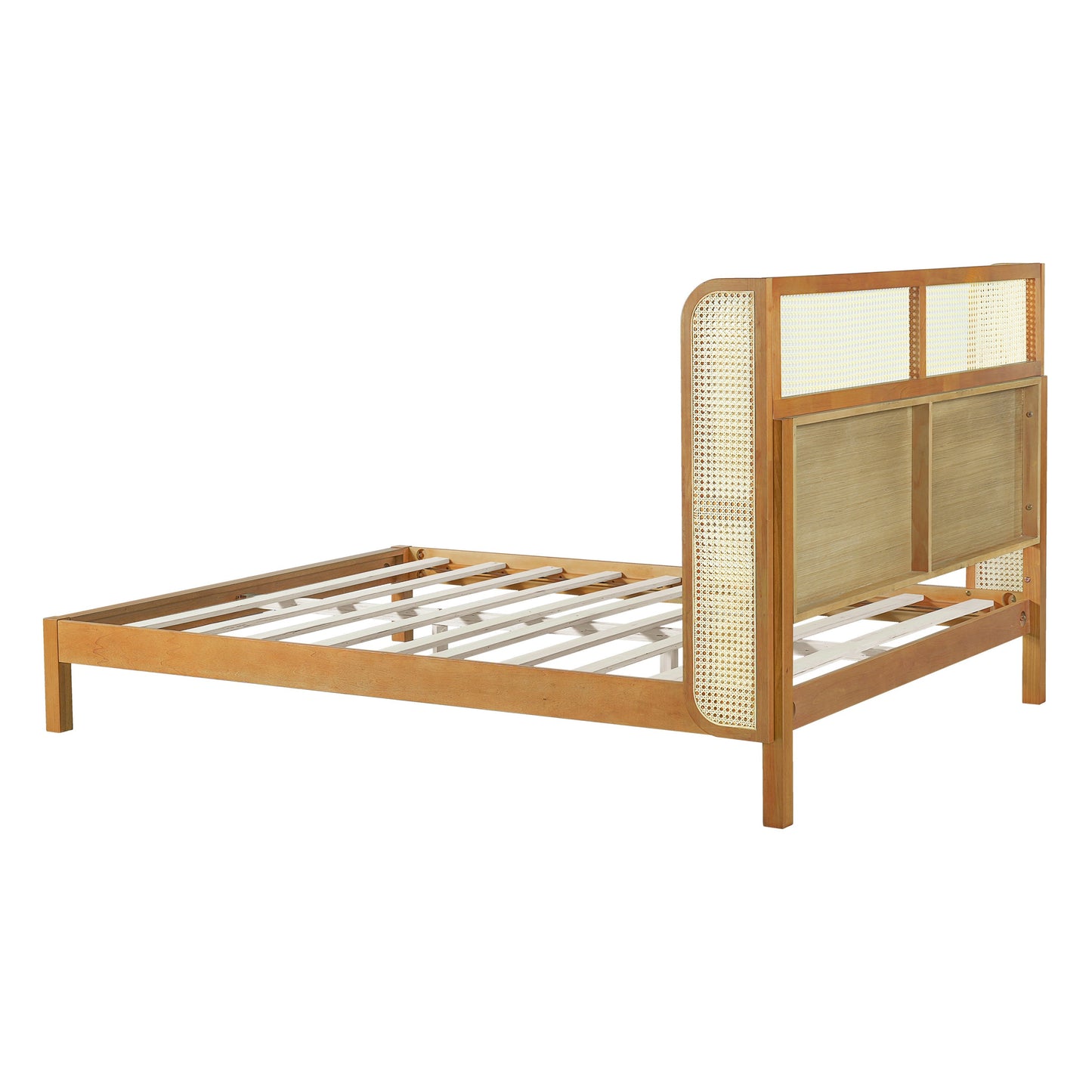 Premium Queen Rubber Wood Bed Frame and Headboard