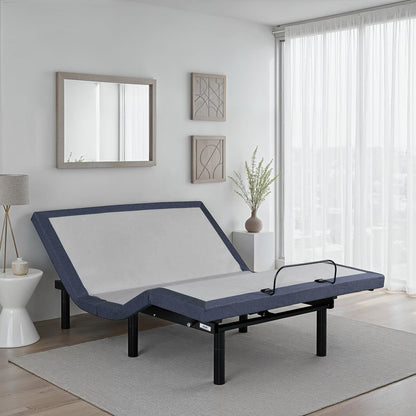 Queen adjustable bed base HouseOfZazla with massage and head/foot position adjustments on Tampa Home & Garden Store
