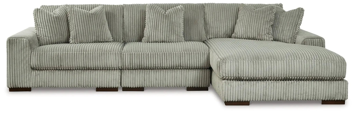 Lindyn Sectional Sofa with Cord Upholstery