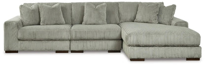Lindyn Sectional Sofa with Cord Upholstery