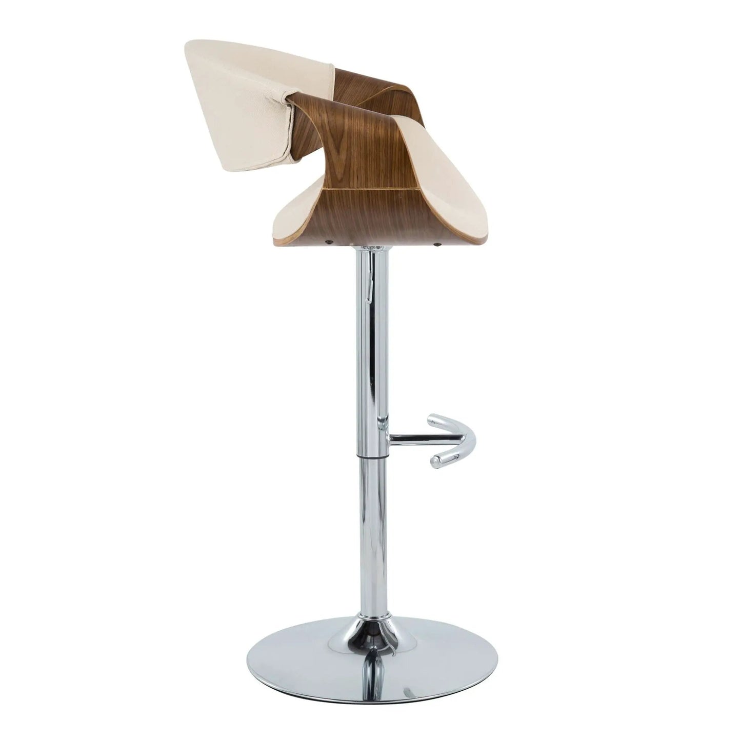 Curvo Mid Century Barstool with Swivel Seat
