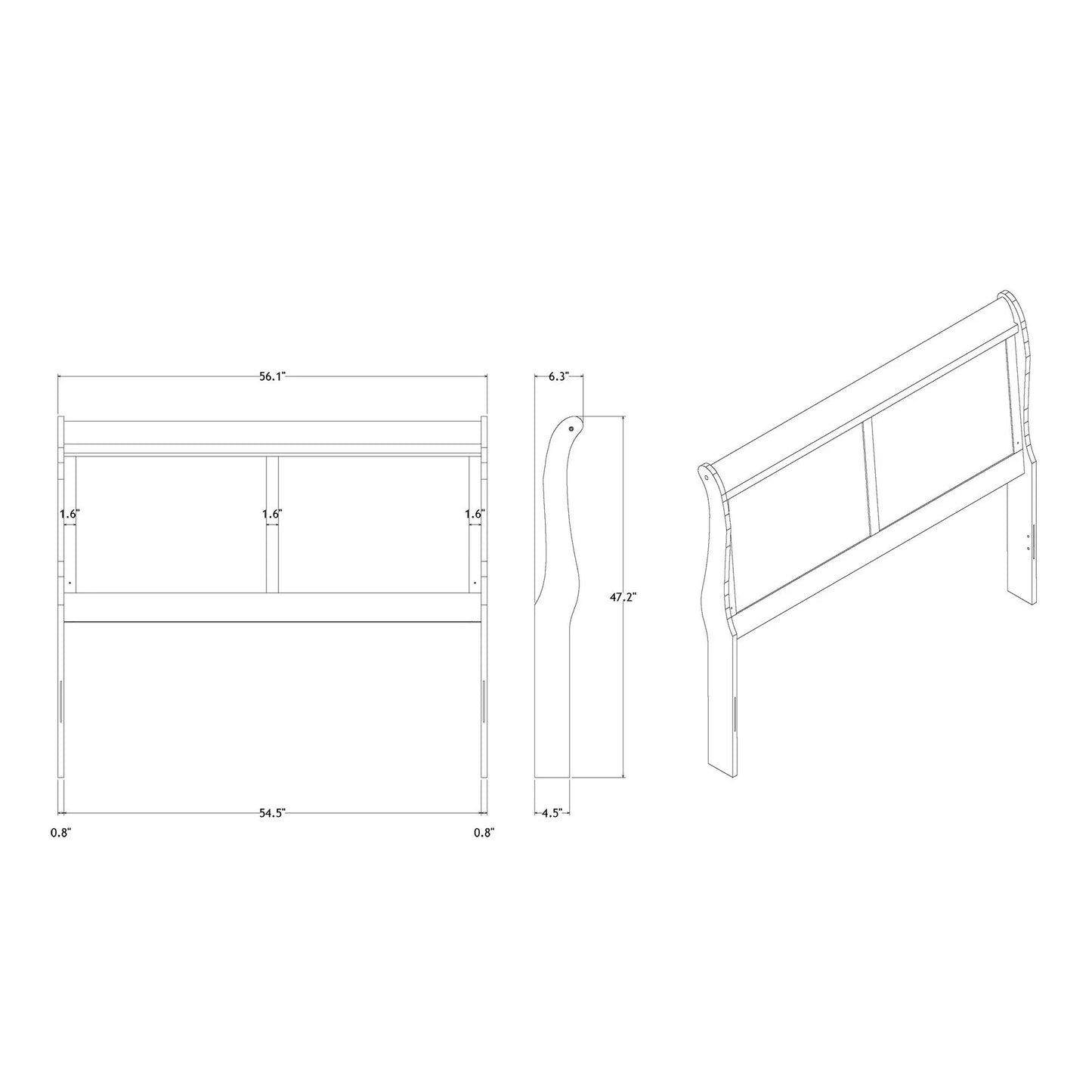 Charleston 5 Piece Bedroom Set With LED Headboard