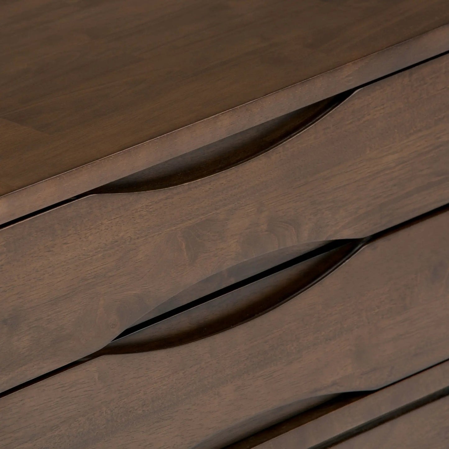 Harper handcrafted end table surface in dark brown wood with visible grain on Tampa Home & Garden Store