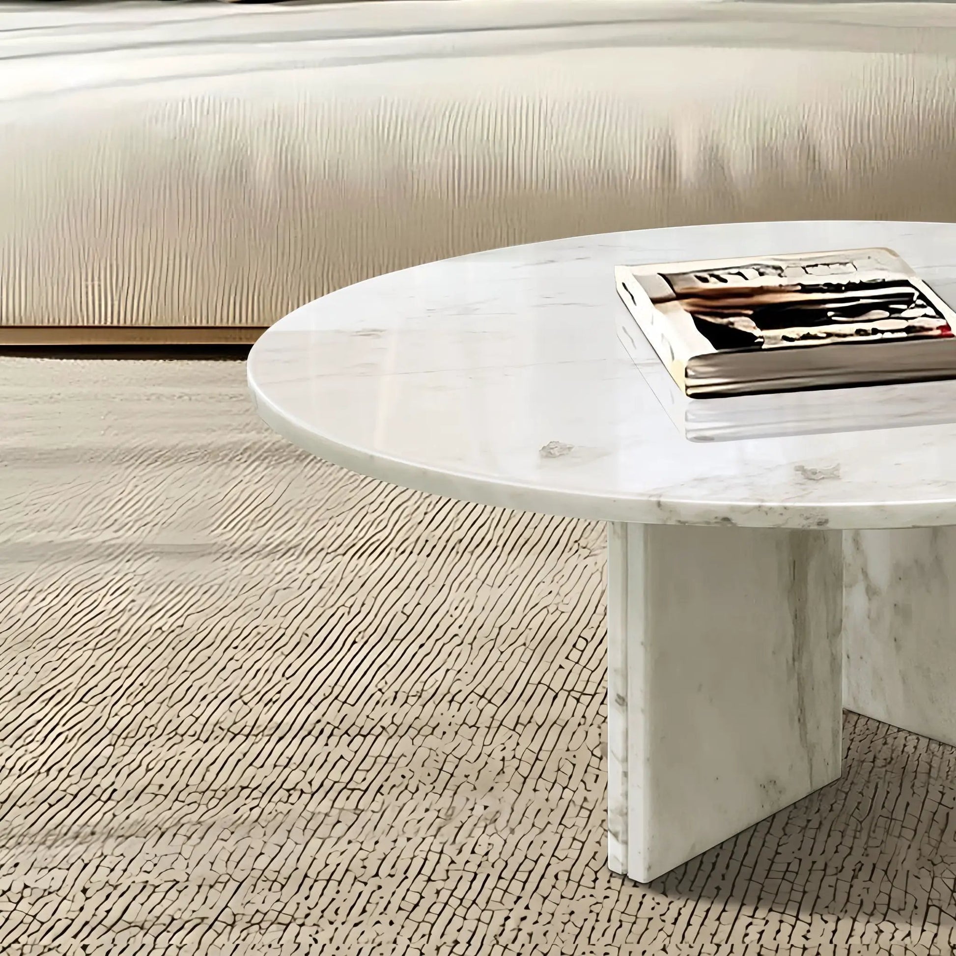 Elegant Coffee Duo Table Set white marble round tables by Unique Piece Furniture on Tampa Home & Garden Store
