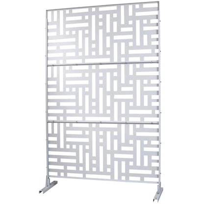 Decorative freestanding metal privacy screen, 2-panel by Unique Piece Furniture on Tampa Home & Garden Store