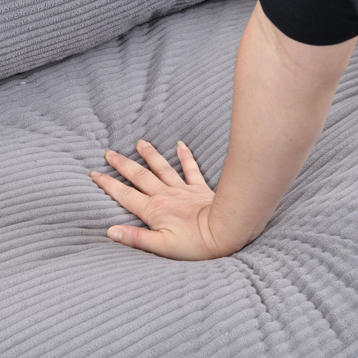 Modern upholstered loveseat gray fabric high resilience, HouseOfZazla stationary loveseats on Tampa Home & Garden Store