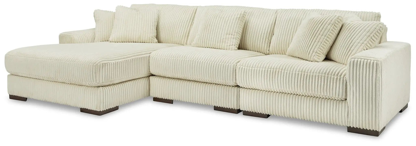 Lindyn Sectional Sofa with Cord Upholstery