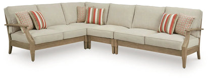 Clare View Outdoor Sectional with Eucalyptus Frame