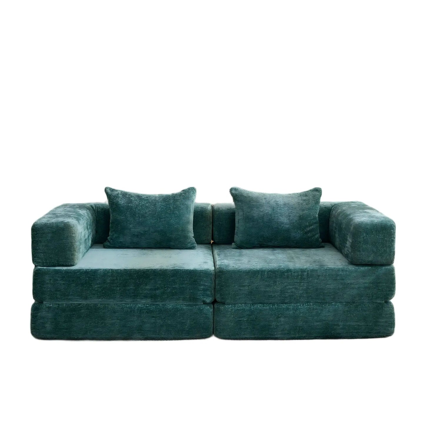 Convertible Floor Sofa Bed with Armrest