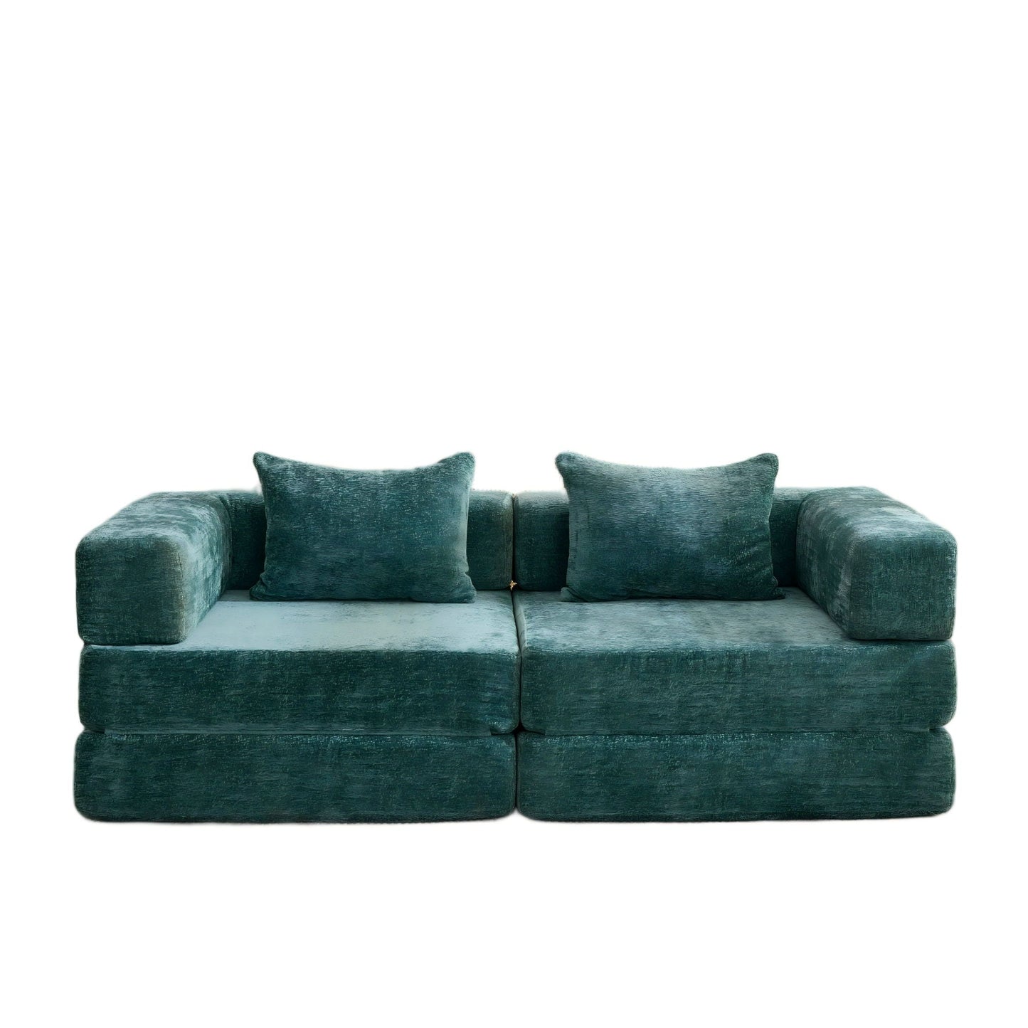 Compact Floor Sofa Bed With A Pillow And Frame