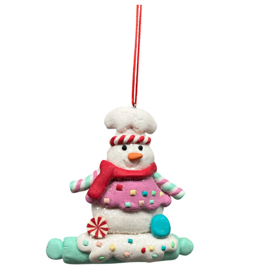 Clay Dough Snowman Chef Ornament - Tampa Home & Garden Store