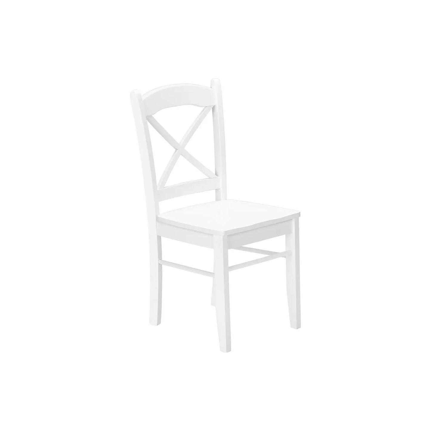 Dining chair, side, white finish with X-back, transitional style, set of 2 on Tampa Home & Garden Store