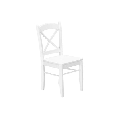 Dining chair, side, white finish with X-back, transitional style, set of 2 on Tampa Home & Garden Store