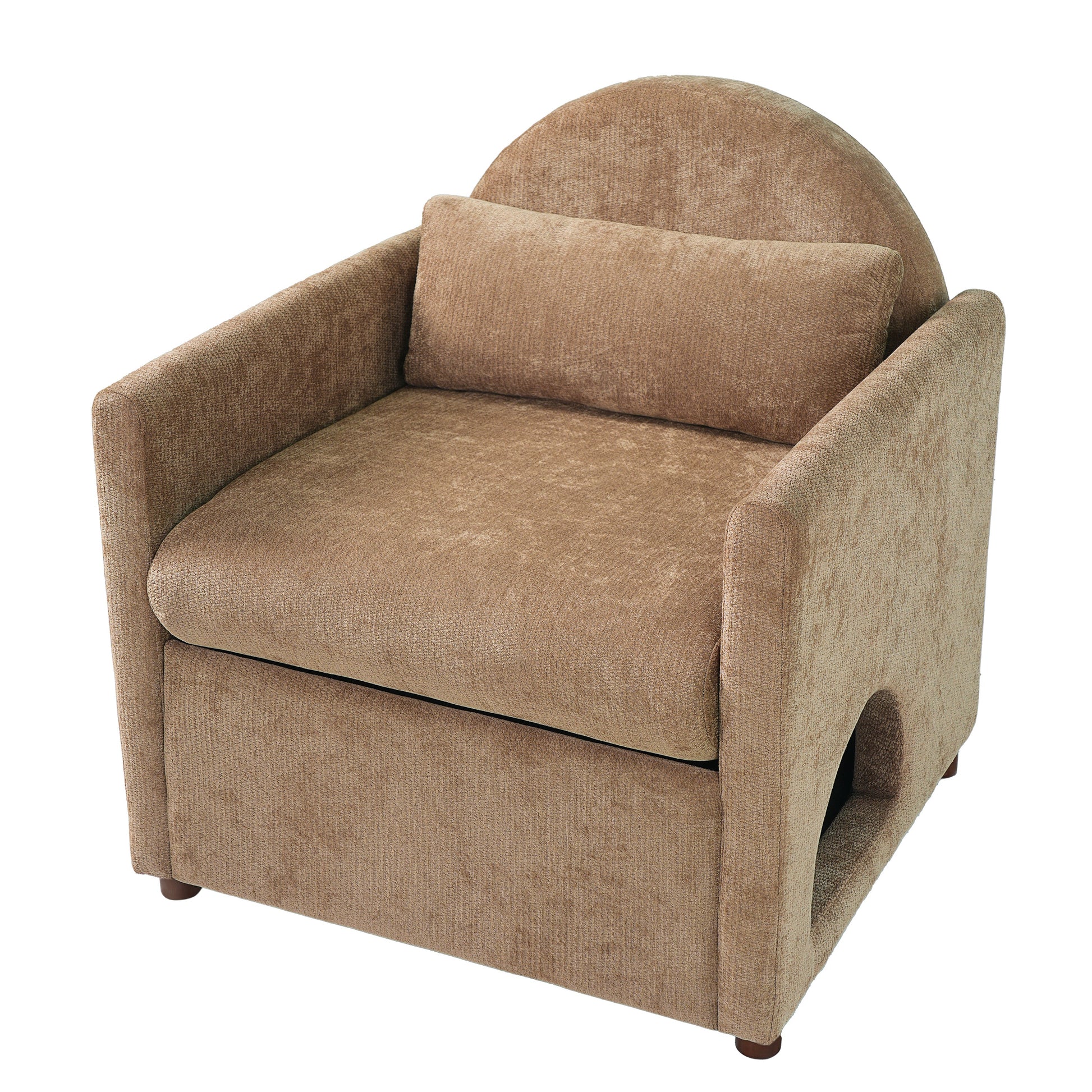 Coffee Pet Friendly Accent Chair with Hidden Pet Nook, brown upholstery, HouseOfZazla on Tampa Home & Garden Store