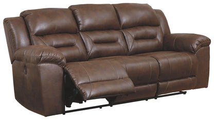 Stoneland Power Reclining Sofa with Faux Leather