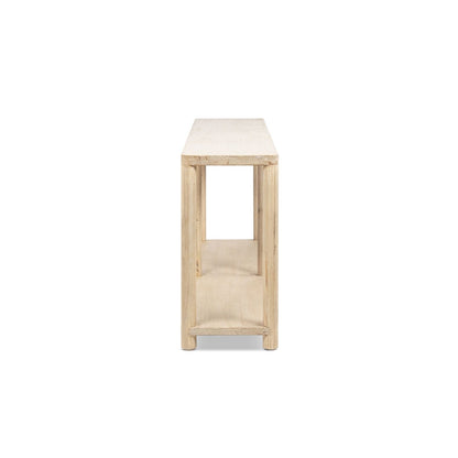 Natural reclaimed wood console table with lower shelf by HouseOfZazla on Tampa Home & Garden Store