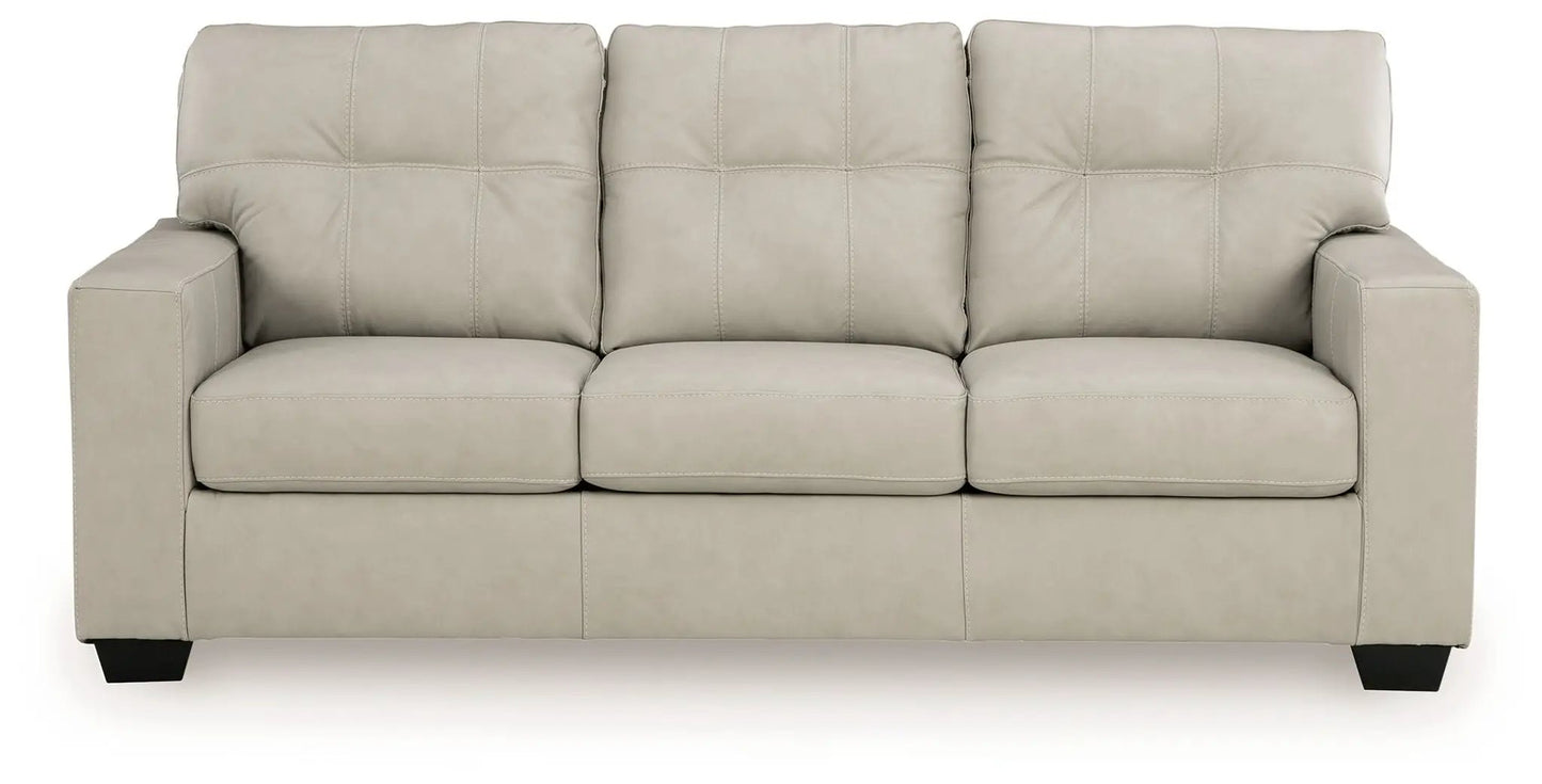 Santorine 3-seat stationary beige faux leather sofa by Unique Piece Furniture on Tampa Home & Garden Store