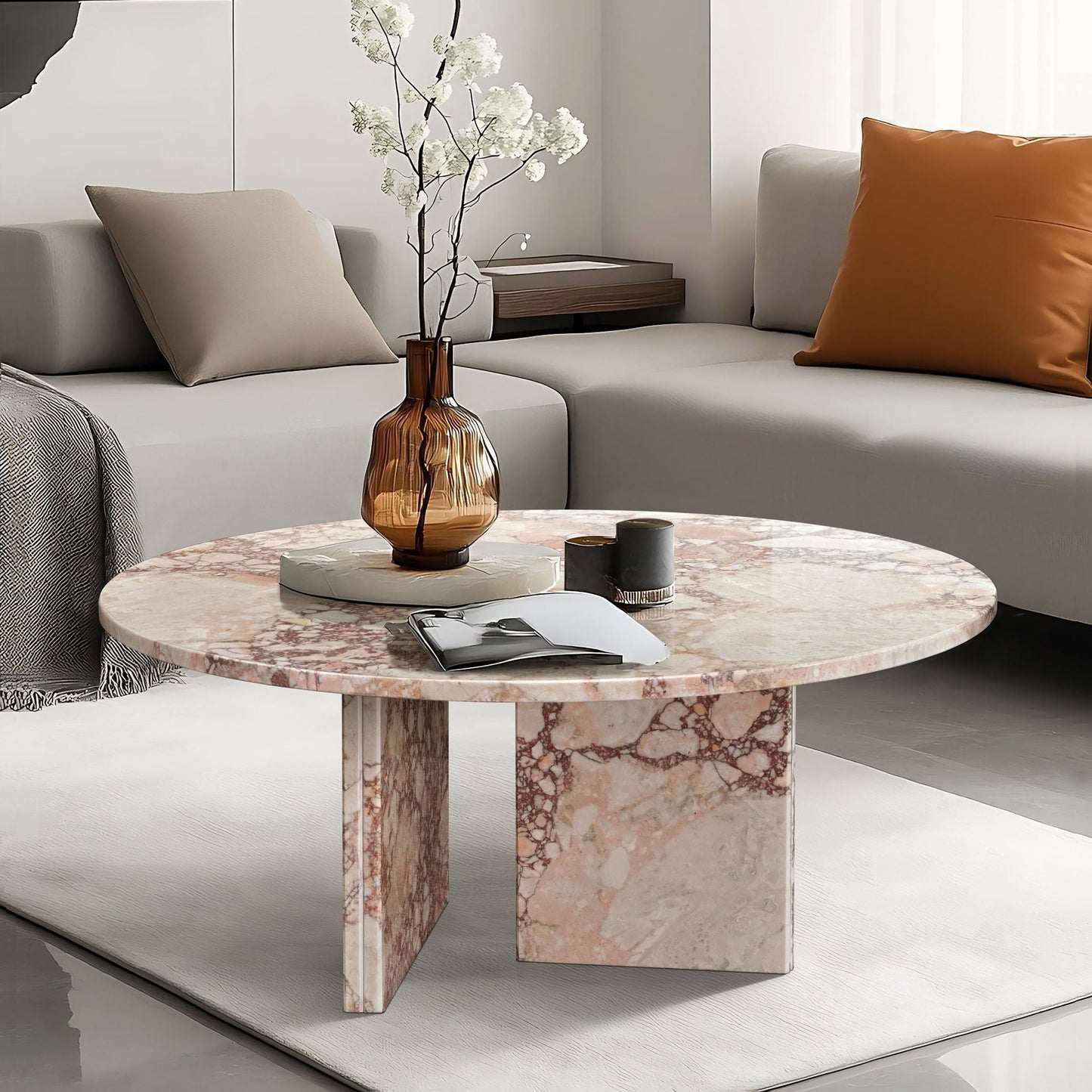 Luxury Marble Coffee Table With Unique Veining