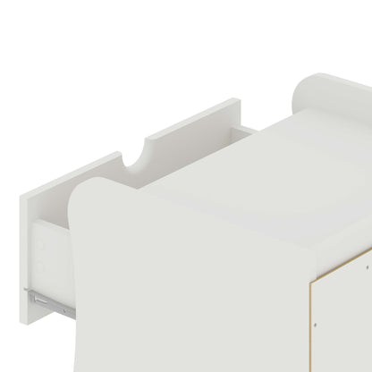 Nightstand with 3 drawers by HouseOfZazla in white with quiet glide on Tampa Home & Garden Store