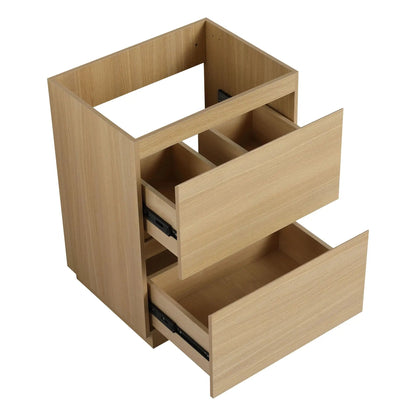 Modern Freestanding Vanity with Double Drawer