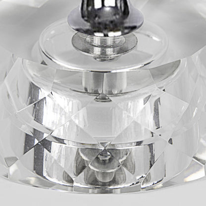 Diamond Torch crystal lamp set of 2, clear/off-white with polished nickel base on Tampa Home & Garden Store