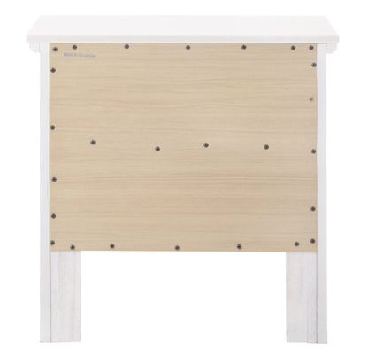 English Dovetailed Drawers Nightstand with white frame and natural wood drawer front on Tampa Home & Garden Store