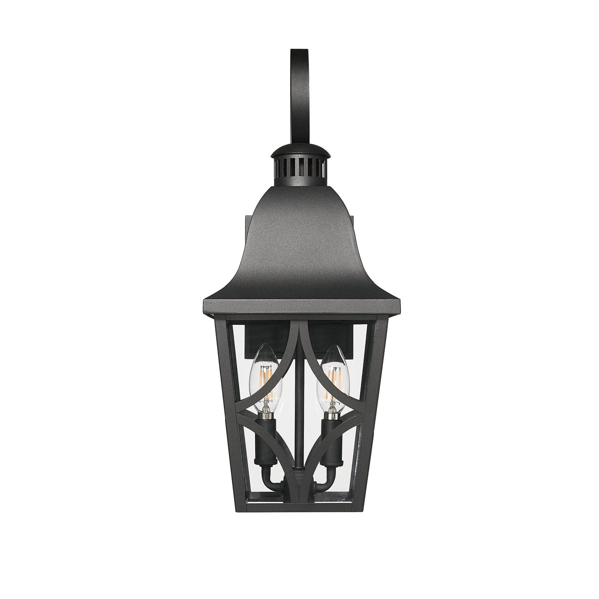 Outdoor wall light fixture black metal lantern exterior sconce with glass panels HouseOfZazla on Tampa Home & Garden Store