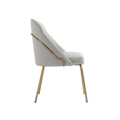 Upholstered Dining Chair with High-Density Foam, light gray upholstery, HouseOfZazla side chair on Tampa Home & Garden Store
