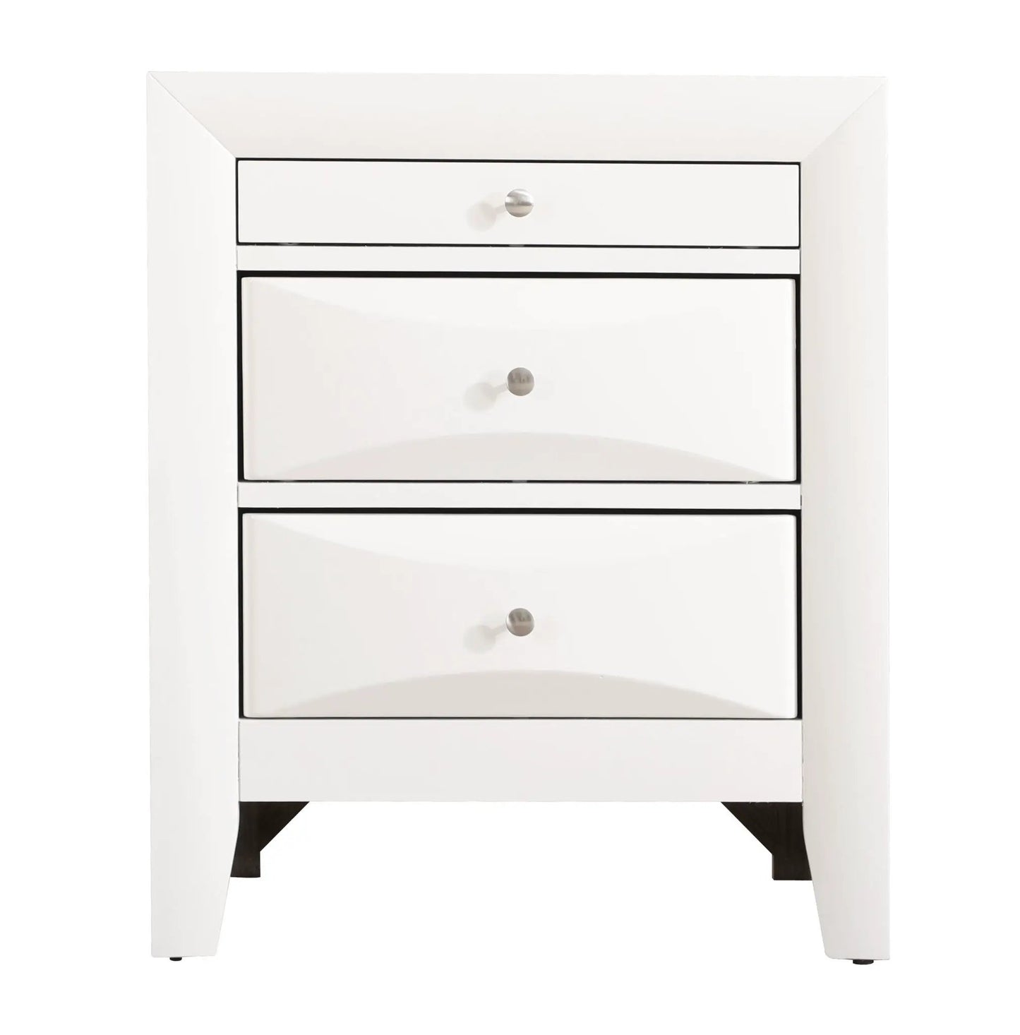 Modern Design Nightstand with Durable Wood Veneer