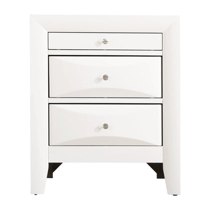 Modern Design Nightstand with Durable Wood Veneer