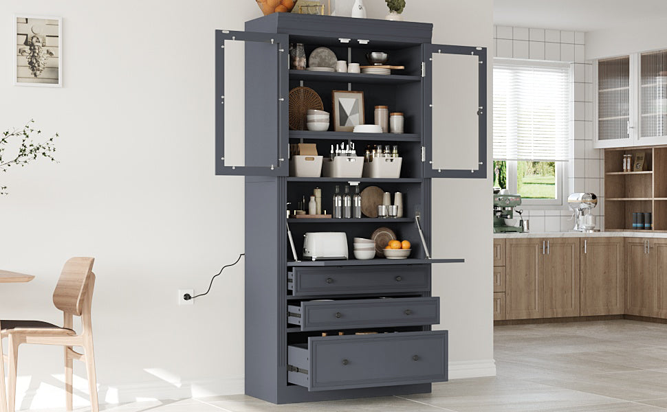 Topmax Freestanding Kitchen Pantry Cabinet